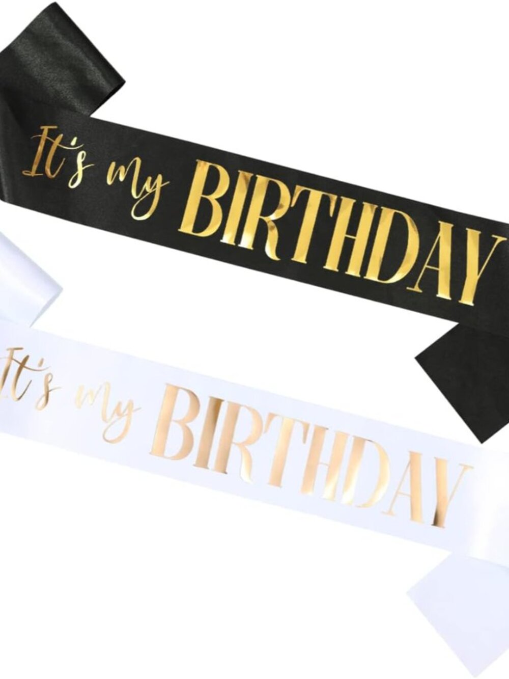 2 Pack It's my Birthday Sash for Women Men Adult Girls Kids Happy Birthday Decor